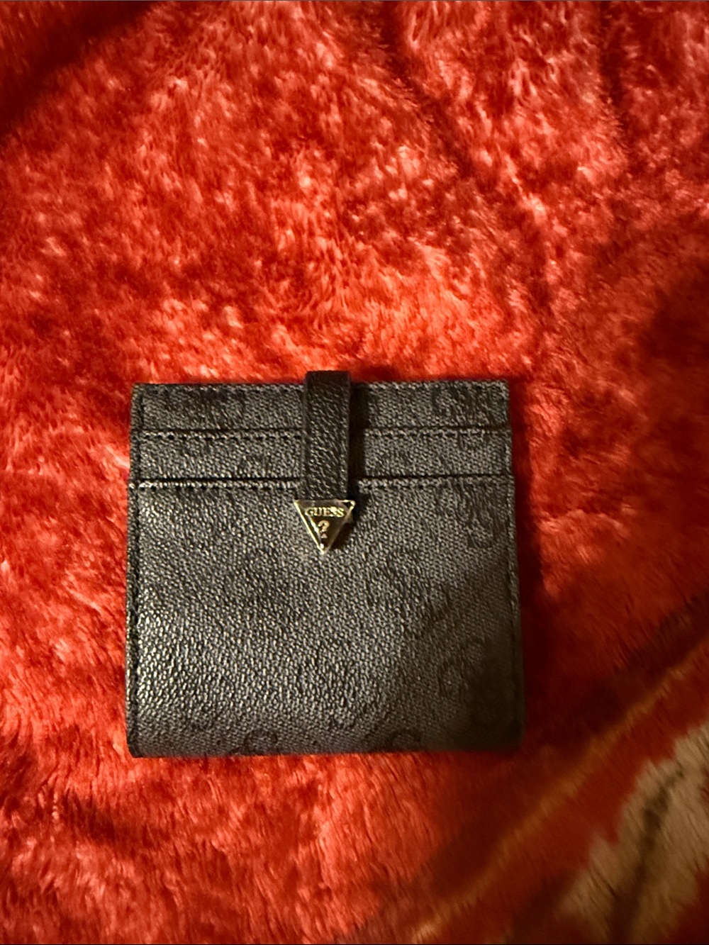 Guess Black Card Sleeve with Gold Triangle Logo